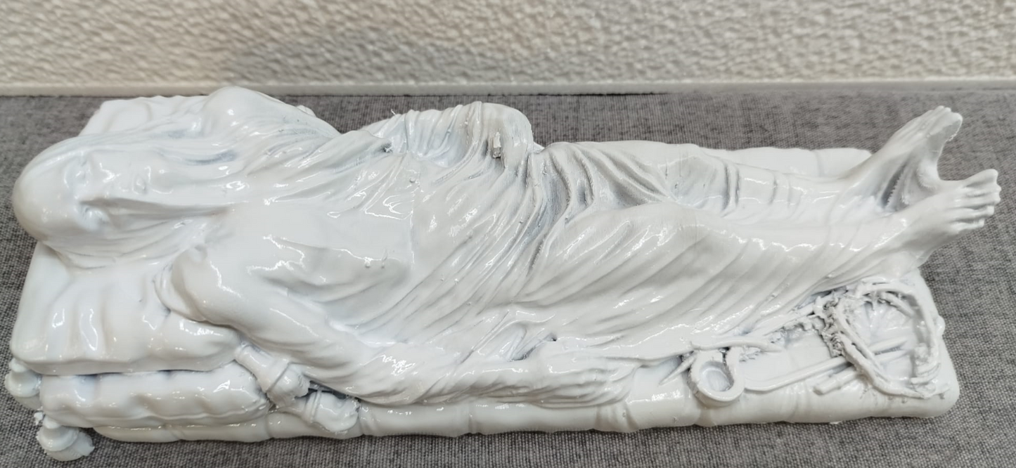 Cristo Velato in Cemento Porcellanato 23x8,5 cm – Statuina Artigianale Sacra