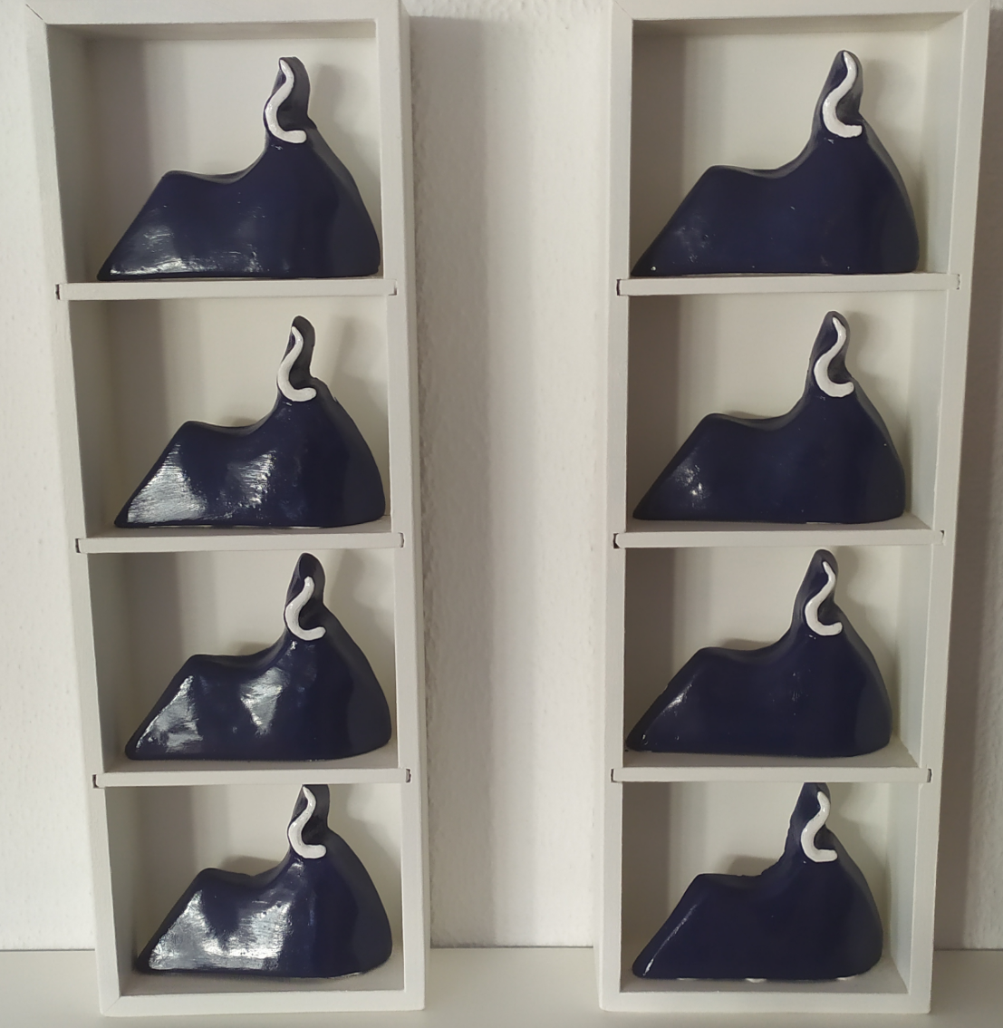 Scultura Vesuvio Napoli rosso 20x12cm in cemento porcellanato artigianale