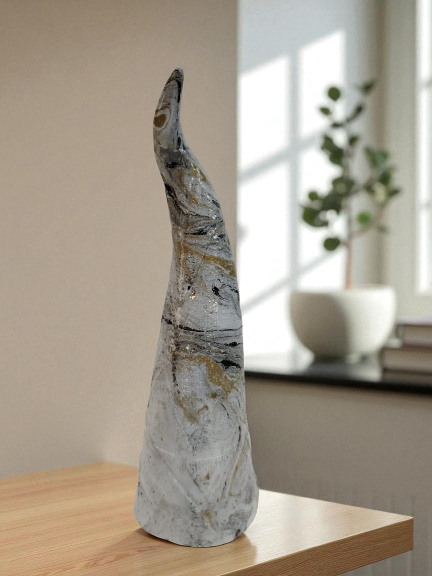 Corni Portafortuna in Cemento Porcellanato 30 cm – Varianti Artistiche