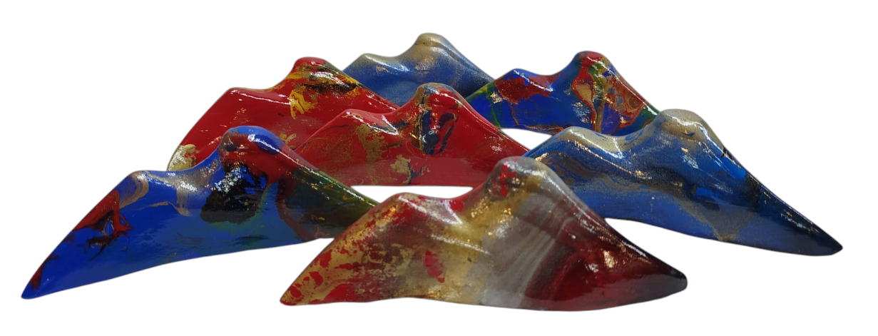 Scultura Vesuvio Napoli  piccolo 21x7 o grande 25x12 in cemento porcellanato artigianale