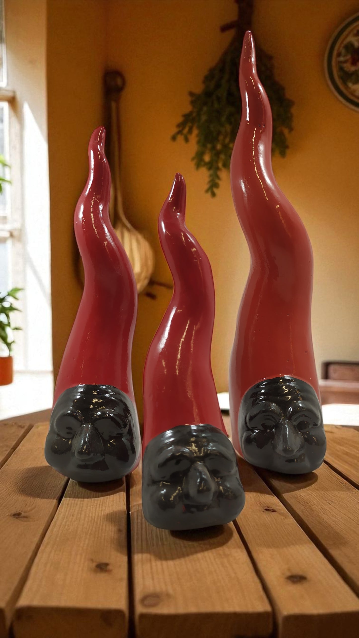 Corno Portafortuna in Porcellanato 20 cm – Vari Colori e Modelli Artigianali