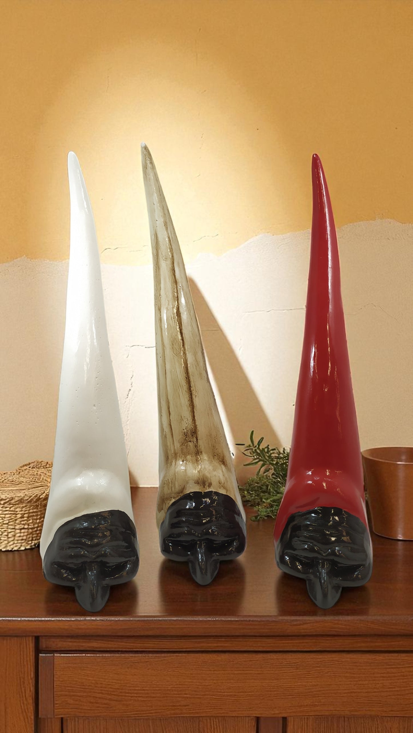 Corno Portafortuna in Porcellanato 20 cm – Vari Colori e Modelli Artigianali